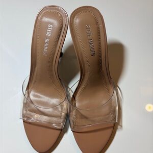Steve Madden Santi Clear Mule Heels